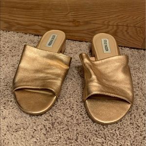 Gold Steve Madden sandals